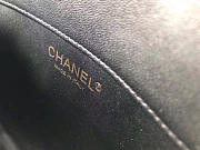 CHANEL FLAP BAG WITH TOP HANDLE BLACK - 6