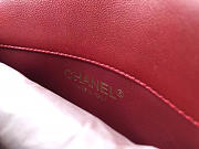 CHANEL FLAP BAG WITH TOP HANDLE WINE RED - 5