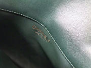 CHANEL FLAP BAG WITH TOP HANDLE DARK GREEN - 6