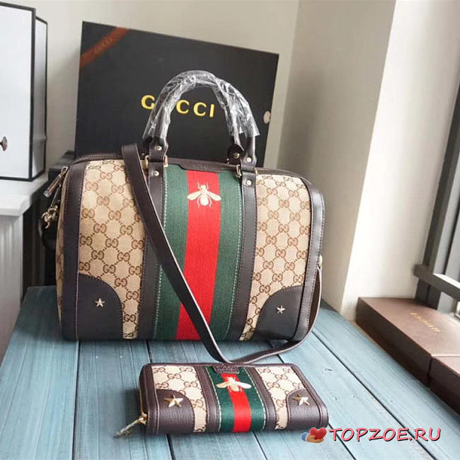 GUCCI GG SUPREME HANDLE BAG 2653 - 1