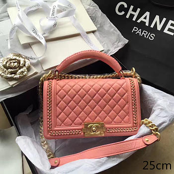 CHANEL LEBOY BUCKSKIN SALZBURG PINK 25CM