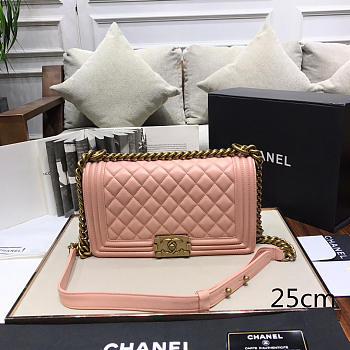 CHANEL SHEEPSKIN CLASSIC DIAMOND HOT MOM BURST PINK A67086