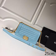 CHANEL SHEEPSKIN CLASSIC RHOMBIC HOT MOM EXPLOSION BLUE A67086 - 1