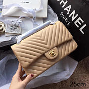 CHANEL CLASSIC HANDBAG BEIGE - 1