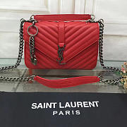 SAINT LAURENT FEMALE BAG 26608 RED MEDIUM - 1
