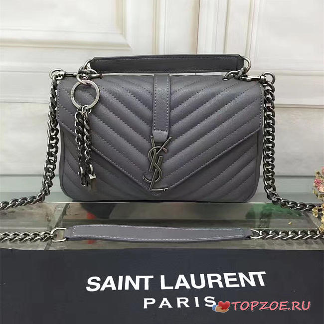 SAINT LAURENT FEMALE BAG 26608 ELEPHANT GREY MEDIUM - 1