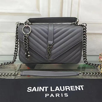 SAINT LAURENT FEMALE BAG 26608 ELEPHANT GREY MEDIUM