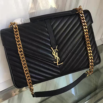 YSL MONOGRAM COLLEGE BLACK GOLD 5104