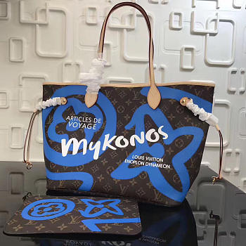 lv tahiti series neverfull m40995 blue
