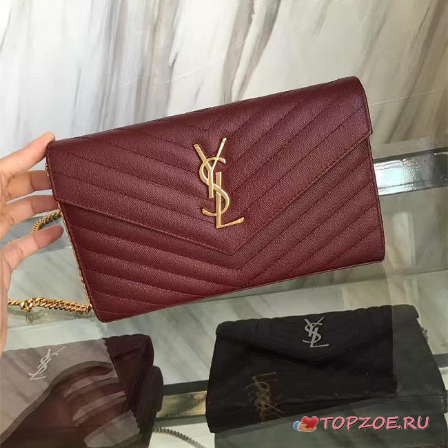 ysl gold monogram college wine CohotBag 5075 - 1