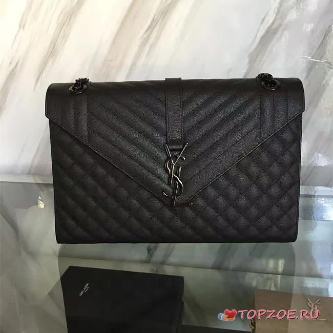 YSL ENVELOP SATCHEL BLACK 5133 - 1