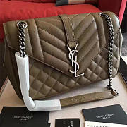 YSL ENVELOP SATCHEL BROWN 5123 - 1