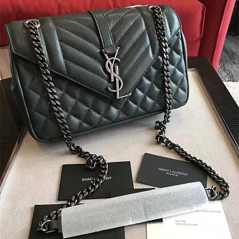 YSL ENVELOP SATCHEL LARGE GREEN 5126