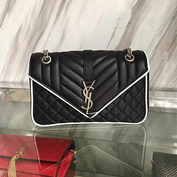 ysl envelop satchel black and white CohotBag 4814