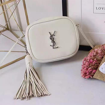 YSL MONOGRAM BLOGGER WHITE