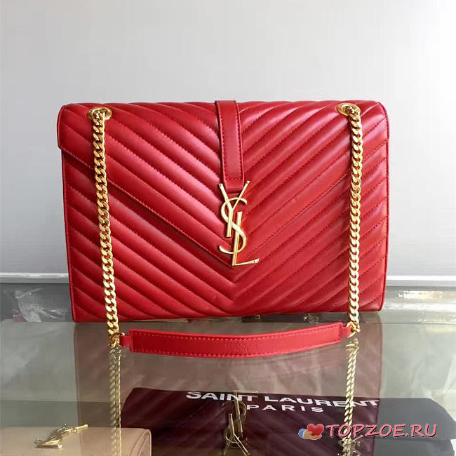 ysl gold monogram college red CohotBag 5087 - 1