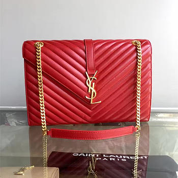 ysl gold monogram college red CohotBag 5087