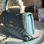 CHANEL NEW RHOMBIC CHAIN BAG BLUE - 6