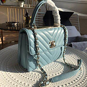 CHANEL NEW RHOMBIC CHAIN BAG BLUE - 5