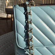 CHANEL NEW RHOMBIC CHAIN BAG BLUE - 2
