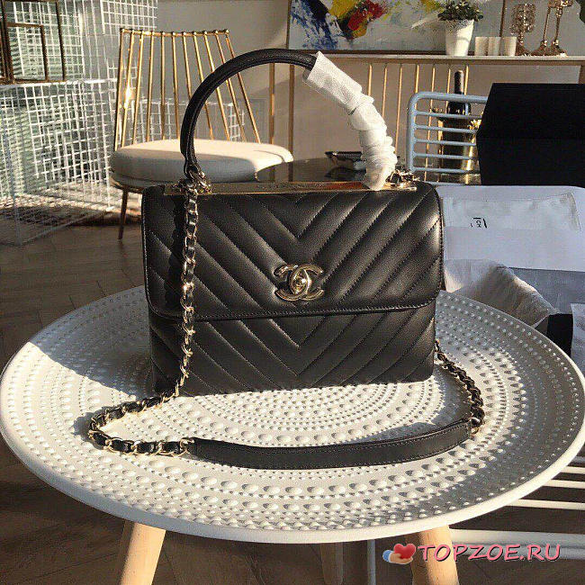 CHANEL NEW RHOMBIC CHAIN BAG BLACK - 1