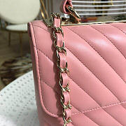 CHANEL NEW RHOMBIC CHAIN BAG PINK - 2