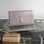 ysl monogram kate in shiny crocodile-embossed leather CohotBag 5036 - 1