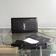 ysl monogram kate crocodile embossed shiny leather CohotBag 5028 - 1