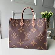 LV MONOGRAM GIANT ON THE GO TOTE BAG KHAKI - 1
