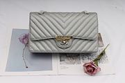 CHANEL CLASSIC HANDBAG SILVER - 1
