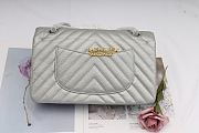 CHANEL CLASSIC HANDBAG SILVER - 3