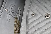 CHANEL CLASSIC HANDBAG SILVER - 6
