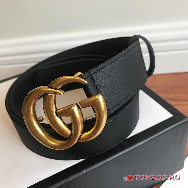 GUCCI ORIGINAL SINGLE CLASSIC BELT BLACK - 1