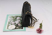 CHANEL CAVIAR LAMBSKIN LEATHER FLAP BAG BLACK GOLD 25CM - 6
