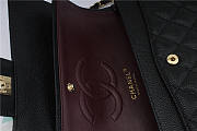 CHANEL CAVIAR LAMBSKIN LEATHER FLAP BAG BLACK GOLD 25CM - 2
