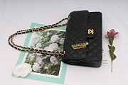 CHANEL CAVIAR LAMBSKIN LEATHER FLAP BAG BLACK GOLD 25CM - 1
