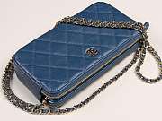 CHANEL 2019 NEW CHAIN BAG DARK BLUE - 4