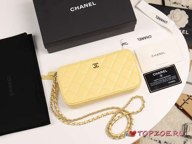 CHANEL 2019 NEW CHAIN BAG YELLOW - 1
