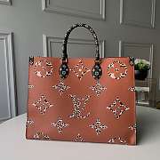 LV MONOGRAM GIANT ON THE GO TOTE BAG BLACK AND KHAKI - 1
