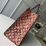 LV MONOGRAM GIANT ON THE GO TOTE BAG BLACK AND KHAKI - 4