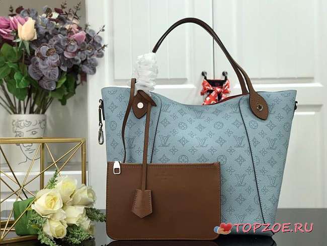 LV CALF LEATHER TOTE 46CM BLUE - 1