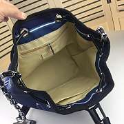 CHANEL CANVAS BUCKET BAG DARK BLUE 24CM - 3