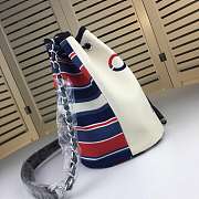 CHANEL CANVAS BUCKET BAG WHITE  24CM - 2