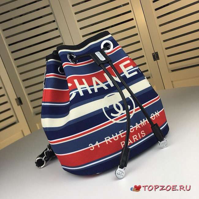 CHANEL CANVAS BUCKET BAG MULTICOLOR 24CM - 1