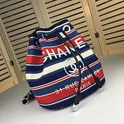 CHANEL CANVAS BUCKET BAG MULTICOLOR 24CM - 1