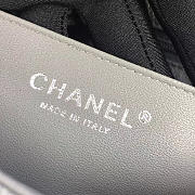 CHANEL CLASSIC FLAP BAG GREY CAVIAR LEATHER 20CM GRAY - 6