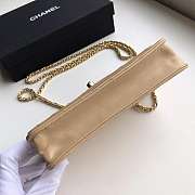 CHANEL LAMB SKIN V-TYPE CHAIN BAG YELLOW - 2