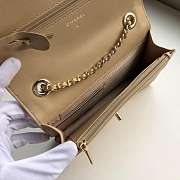 CHANEL LAMB SKIN V-TYPE CHAIN BAG YELLOW - 6