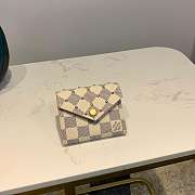 LV ZOÉ WALLET RIVET INLAY DECORATION DAMIER AZUR CANVAS - 1