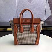CELINE NANO LUGGAGE BAG IN TWEED AND SMOOTH CALFSKIN - 4